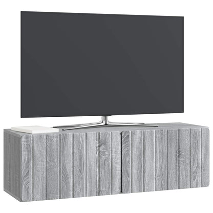 vidaXL Wall-Mounted TV Cabinet 98 x 31 x 30 cm Grey Sonoma 3