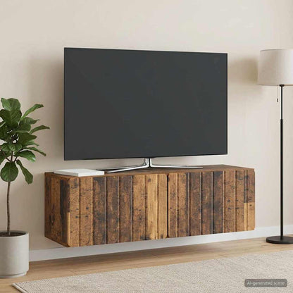 vidaXL Wall-Mounted TV Cabinet 98 x 31 x 30 cm Old Wood 4