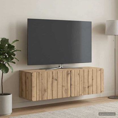 vidaXL Wall-Mounted TV Cabinet 98 x 31 x 30 cm Artisan Oak 4
