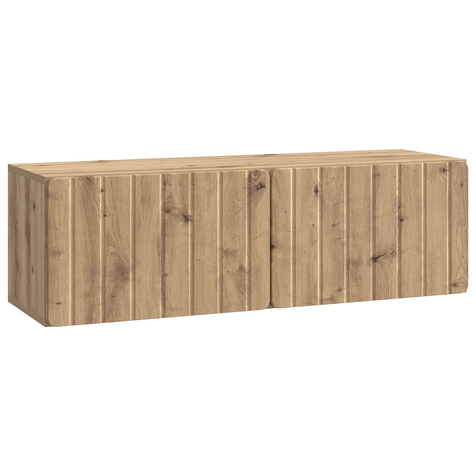 vidaXL Wall-Mounted TV Cabinet 98 x 31 x 30 cm Artisan Oak 2