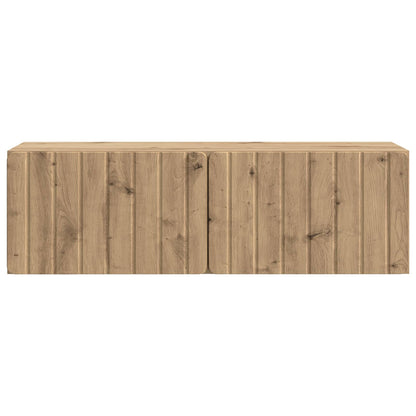 vidaXL Wall-Mounted TV Cabinet 98 x 31 x 30 cm Artisan Oak 6