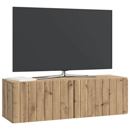 vidaXL Wall-Mounted TV Cabinet 98 x 31 x 30 cm Artisan Oak 3