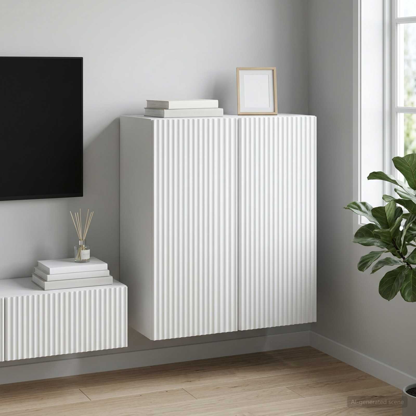 vidaXL Wall-Mounted Cabinet 59 x 31 x 60 cm Engineered Wood White 1