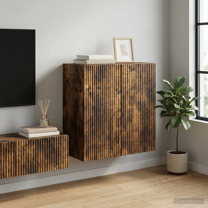 vidaXL Wall-Mounted Cabinet 59 x 31 x 60 cm Engineered Wood Smoked Oak 1