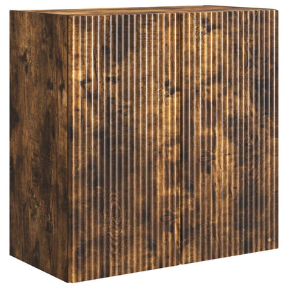 vidaXL Wall-Mounted Cabinet 59 x 31 x 60 cm Engineered Wood Smoked Oak 2