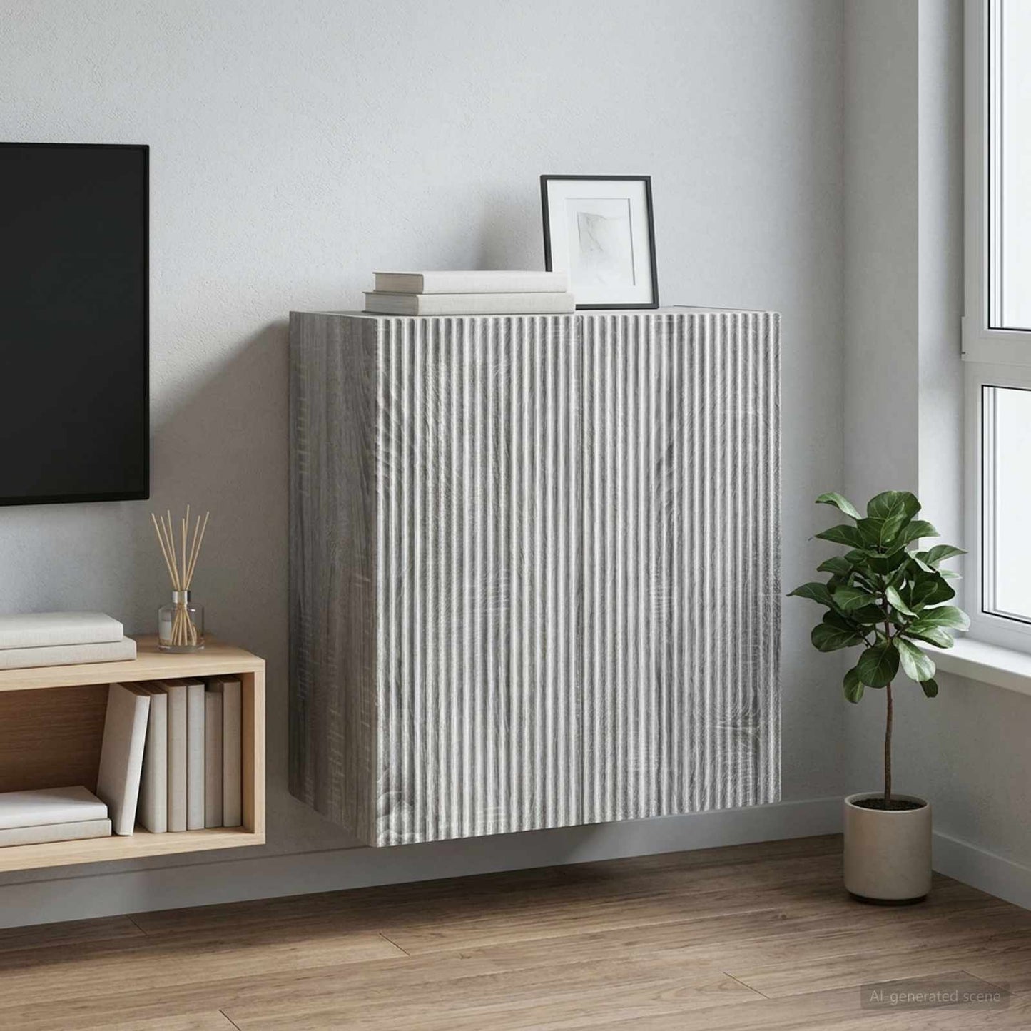 vidaXL Wall-Mounted Cabinet 59 x 31 x 60 cm Engineered Wood 1