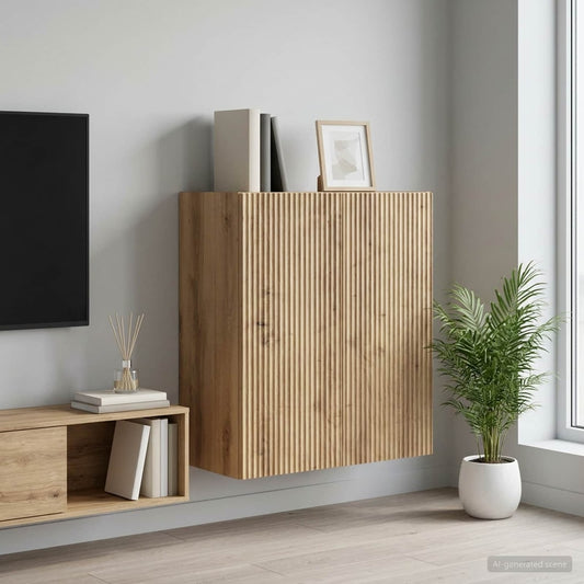 Wall-Mounted Cabinet 59 x 31 x 60 cm Engineered Wood Depth 31 cm Artisan oak