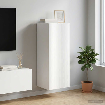 vidaXL Wall-Mounted Cabinet 33 x 34.5 x 90 cm Engineered Wood White 1