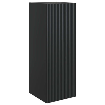 vidaXL Wall-Mounted Cabinet 33 x 34.5 x 90 cm Engineered Wood Black 2