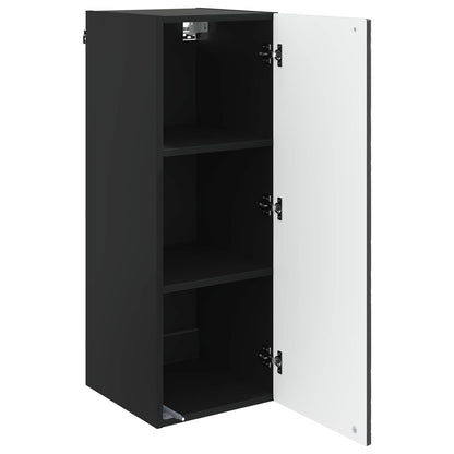 vidaXL Wall-Mounted Cabinet 33 x 34.5 x 90 cm Engineered Wood Black 3