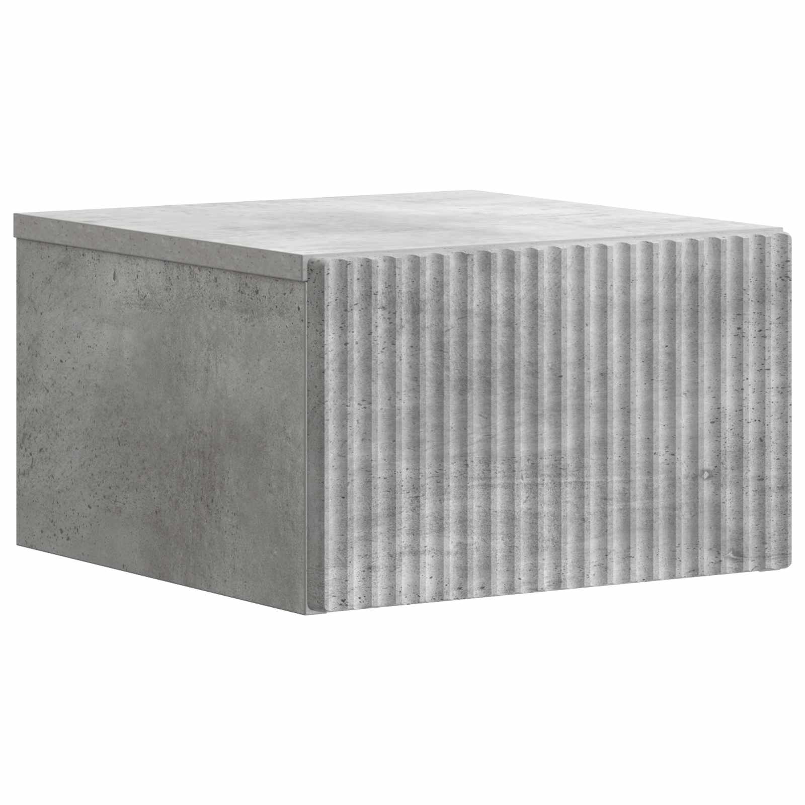 vidaXL Wall-Mounted Bedside Cabinet 2 pcs Concrete Grey 5