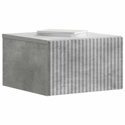 vidaXL Wall-Mounted Bedside Cabinet 2 pcs Concrete Grey 3