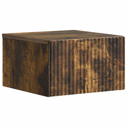 vidaXL Wall-Mounted Bedside Cabinet 2 pcs Smoked Oak 33 x 34.5 x 20 cm 5
