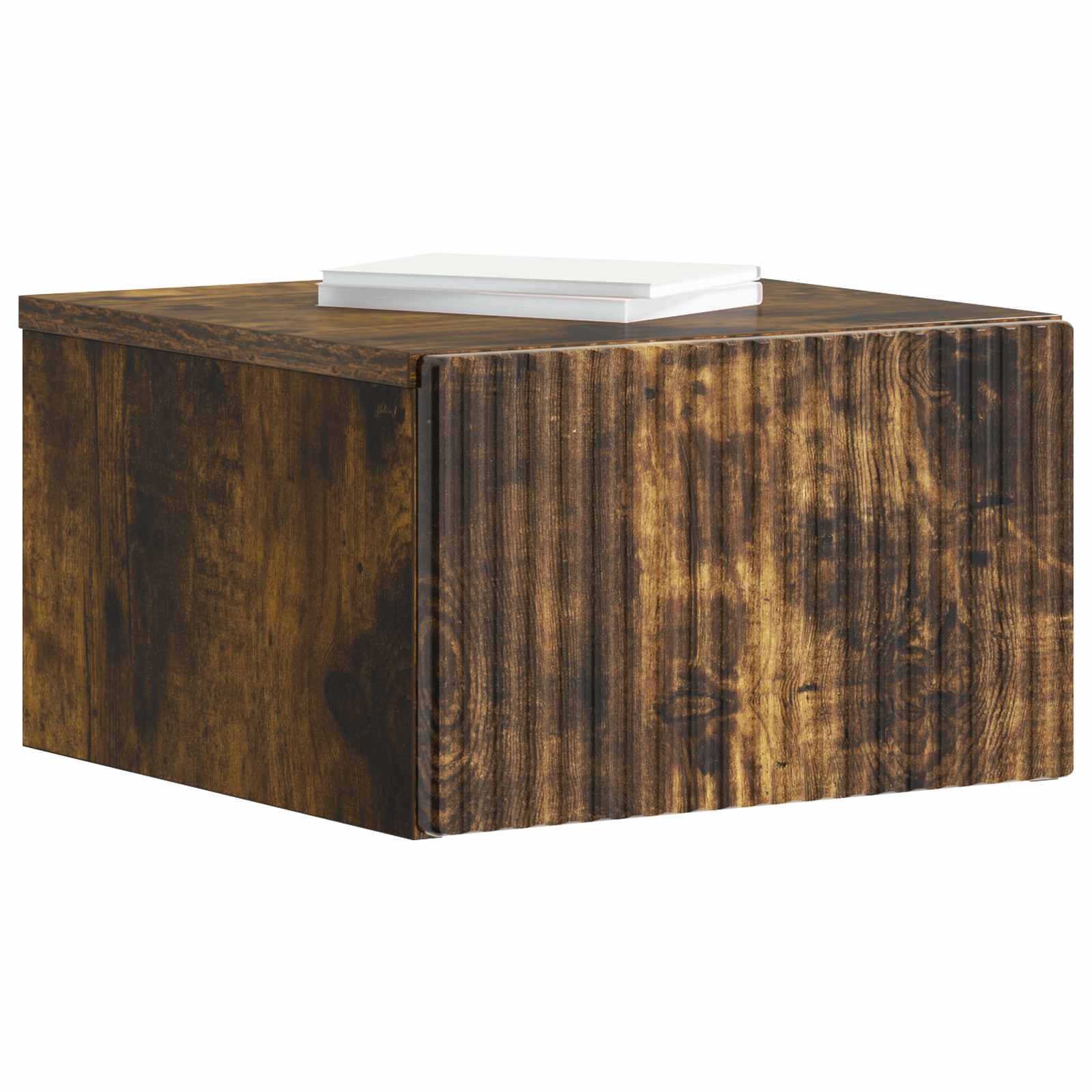 vidaXL Wall-Mounted Bedside Cabinet 2 pcs Smoked Oak 33 x 34.5 x 20 cm 3