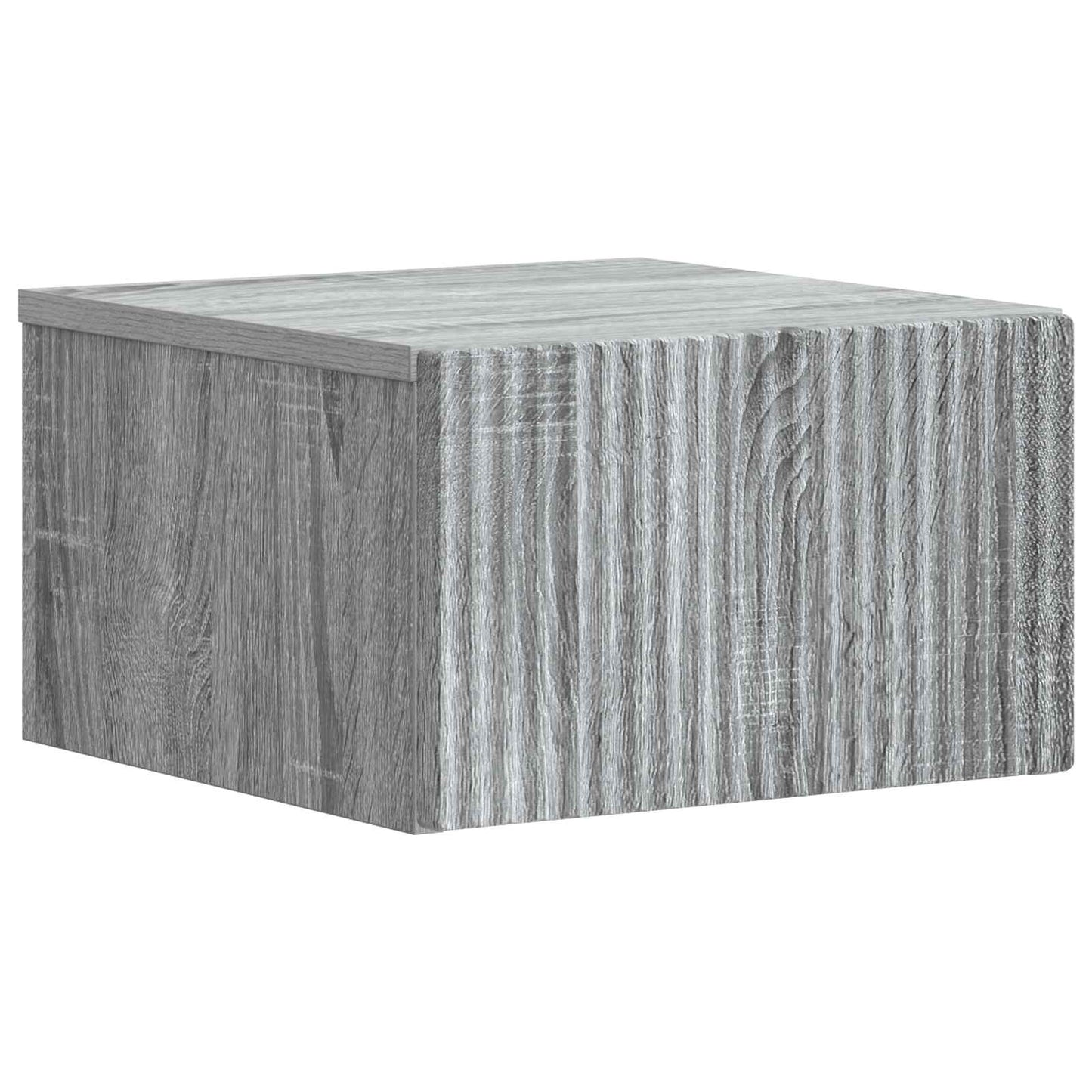 vidaXL Wall-Mounted Bedside Cabinet 2 pcs Grey Sonoma 5