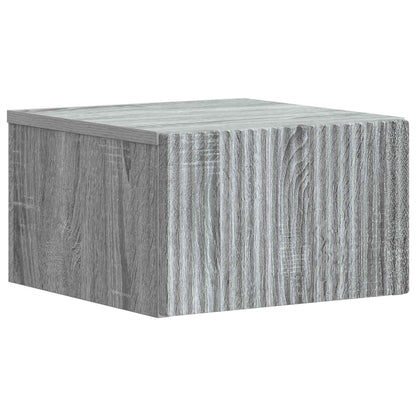 vidaXL Wall-Mounted Bedside Cabinet 2 pcs Grey Sonoma 5