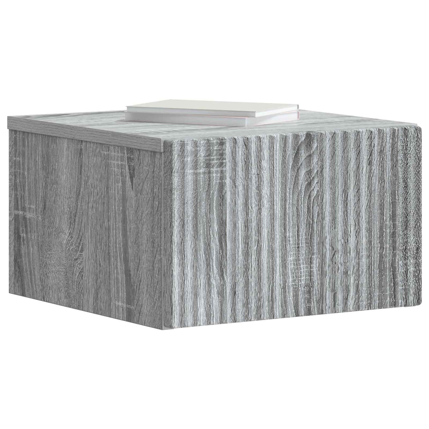 vidaXL Wall-Mounted Bedside Cabinet 2 pcs Grey Sonoma 3