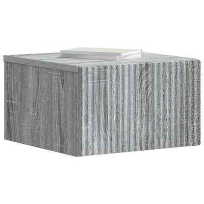 vidaXL Wall-Mounted Bedside Cabinet 2 pcs Grey Sonoma 3