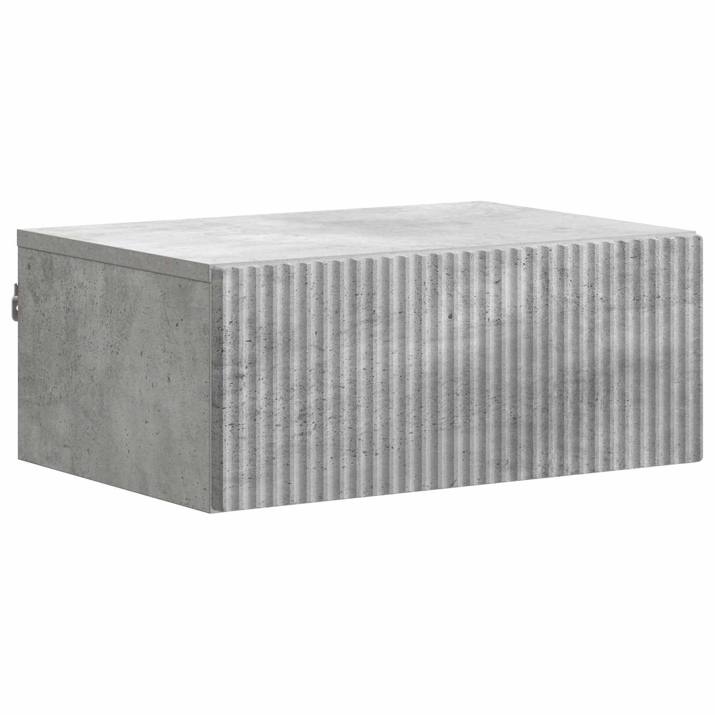 vidaXL Wall-Mounted Bedside Cabinet 2 pcs Concrete Grey 5