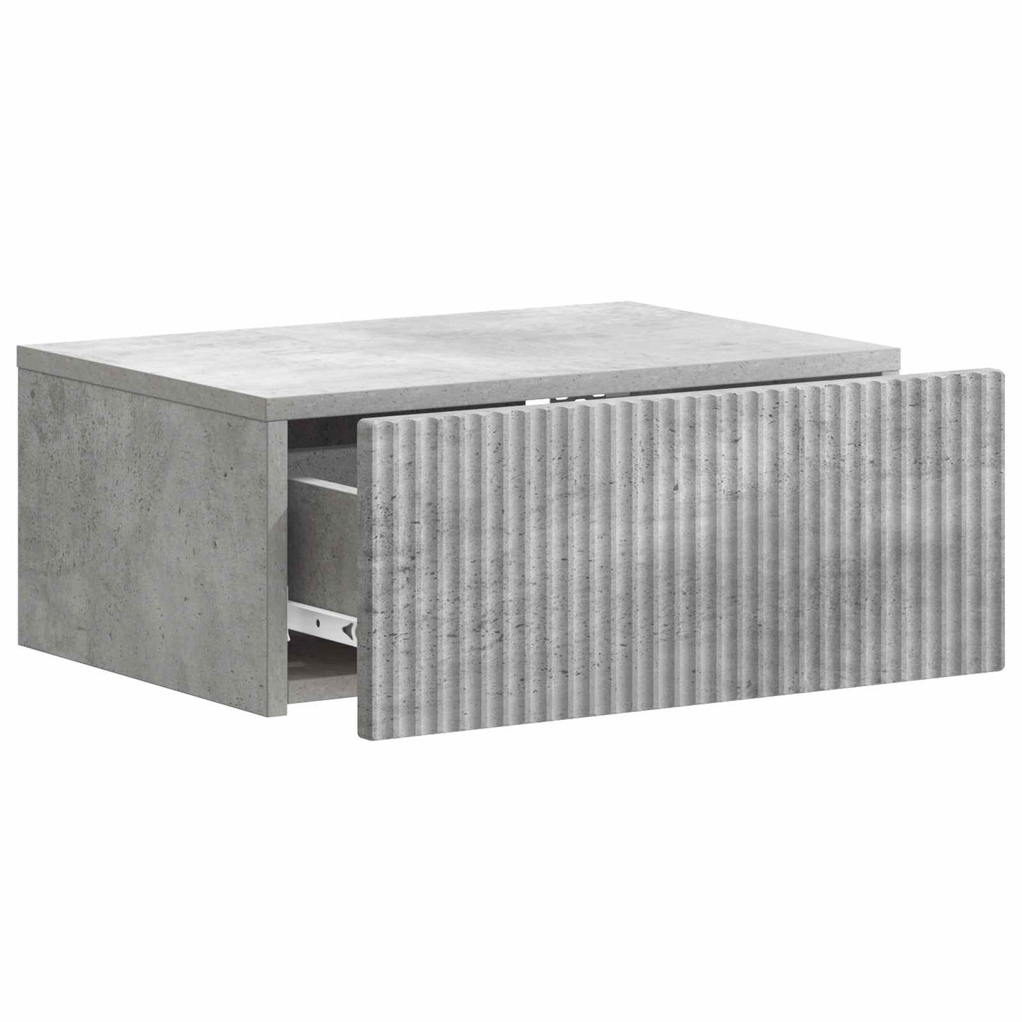 vidaXL Wall-Mounted Bedside Cabinet 2 pcs Concrete Grey 6