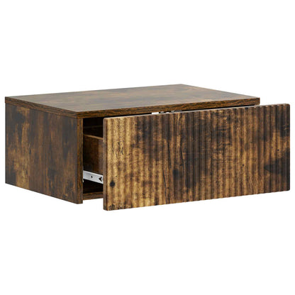 vidaXL Wall-Mounted Bedside Cabinet 2 pcs Smoked Oak 49 x 34.5 x 20 cm 6