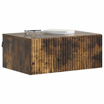 vidaXL Wall-Mounted Bedside Cabinet 2 pcs Smoked Oak 49 x 34.5 x 20 cm 3