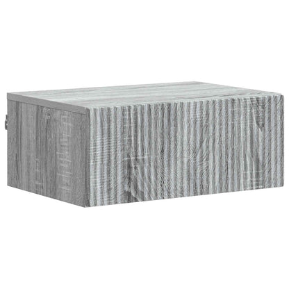 vidaXL Wall-Mounted Bedside Cabinet 2 pcs Grey Sonoma 5