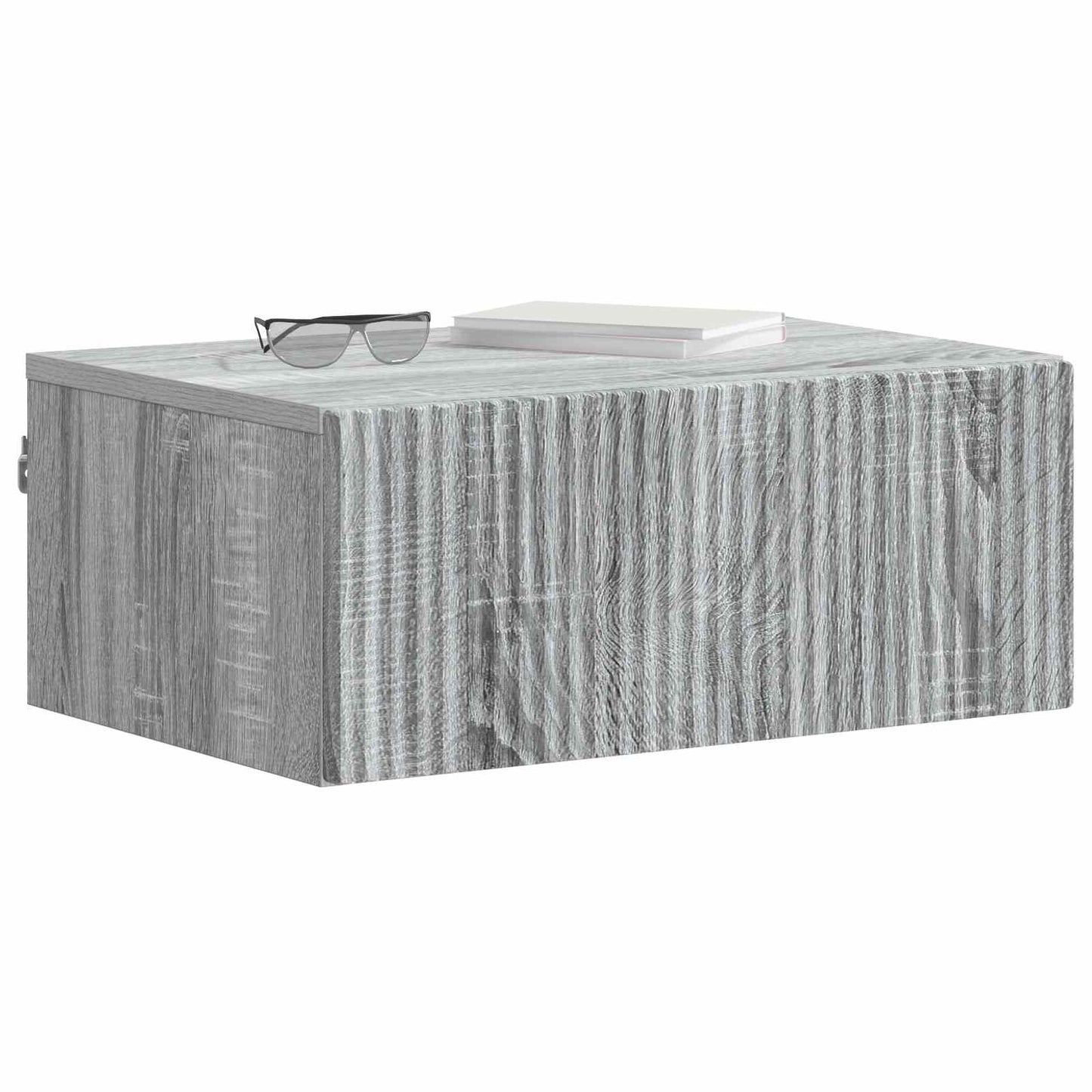 vidaXL Wall-Mounted Bedside Cabinet 2 pcs Grey Sonoma 3