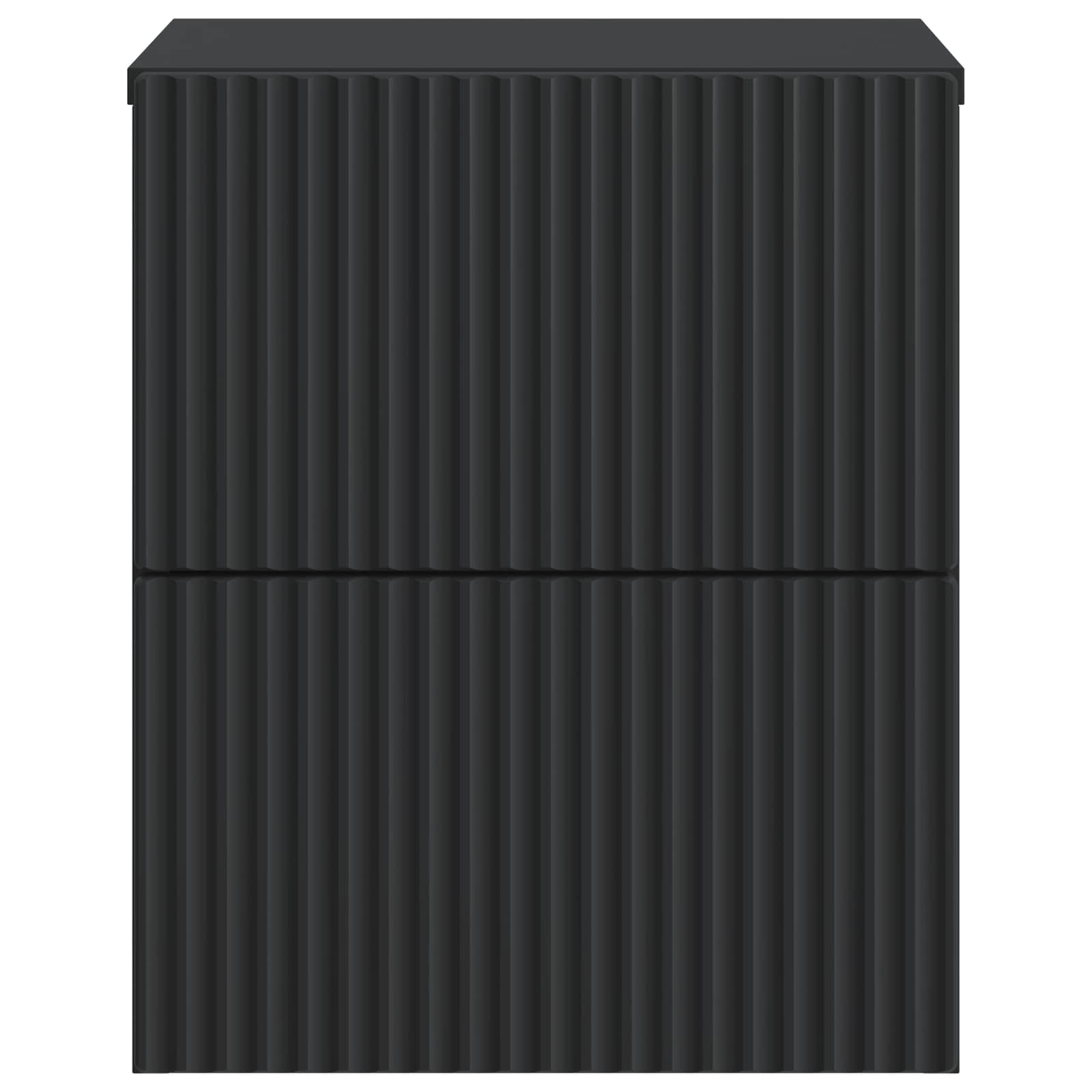 vidaXL Wall-Mounted Bedside Cabinet Black 33 x 34.5 x 40 cm 5