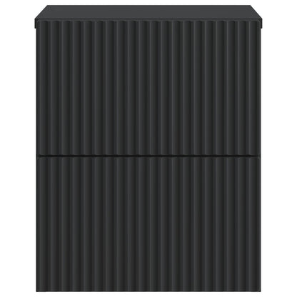 vidaXL Wall-Mounted Bedside Cabinet Black 33 x 34.5 x 40 cm 5