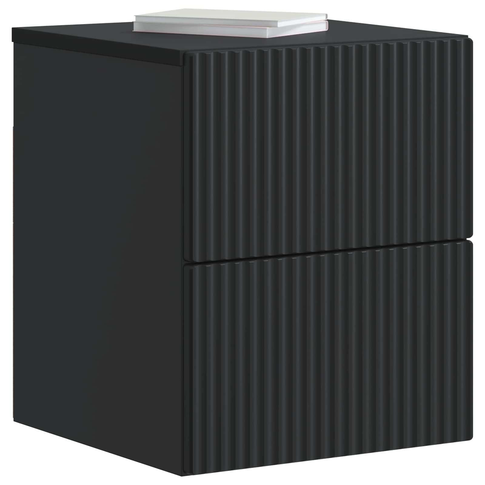vidaXL Wall-Mounted Bedside Cabinet Black 33 x 34.5 x 40 cm 3