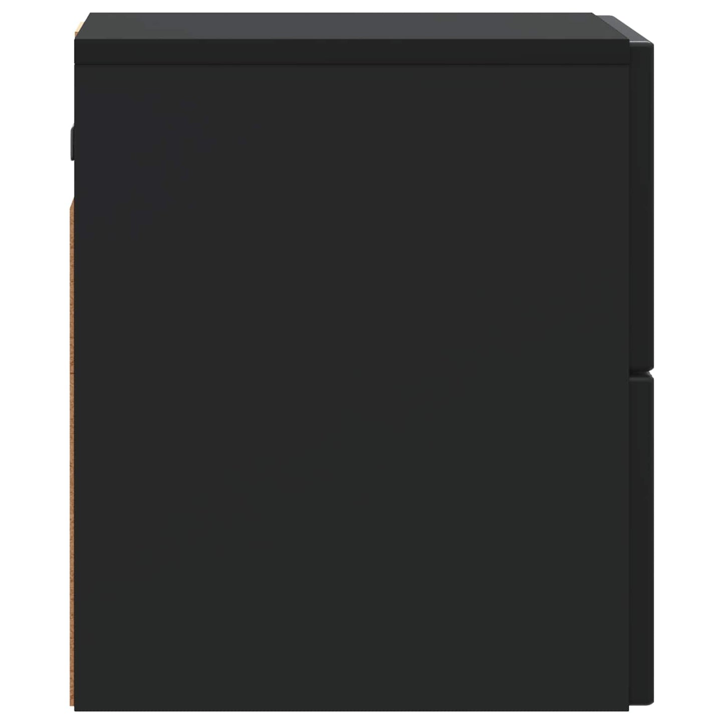 vidaXL Wall-Mounted Bedside Cabinet Black 33 x 34.5 x 40 cm 6