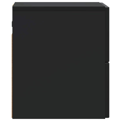 vidaXL Wall-Mounted Bedside Cabinet Black 33 x 34.5 x 40 cm 6