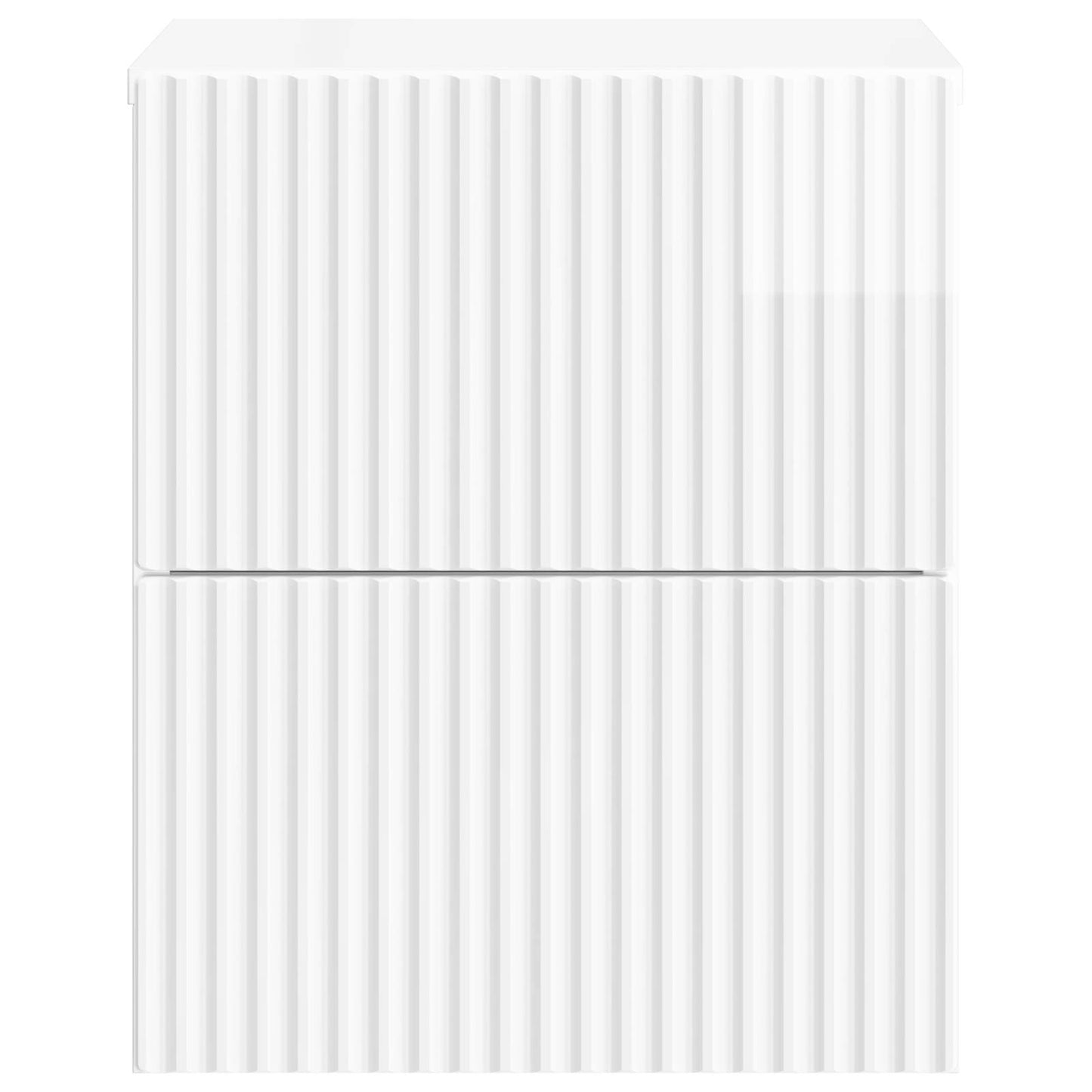 vidaXL Wall-Mounted Bedside Cabinet High Gloss White 33 x 34.5 x 40 cm 5