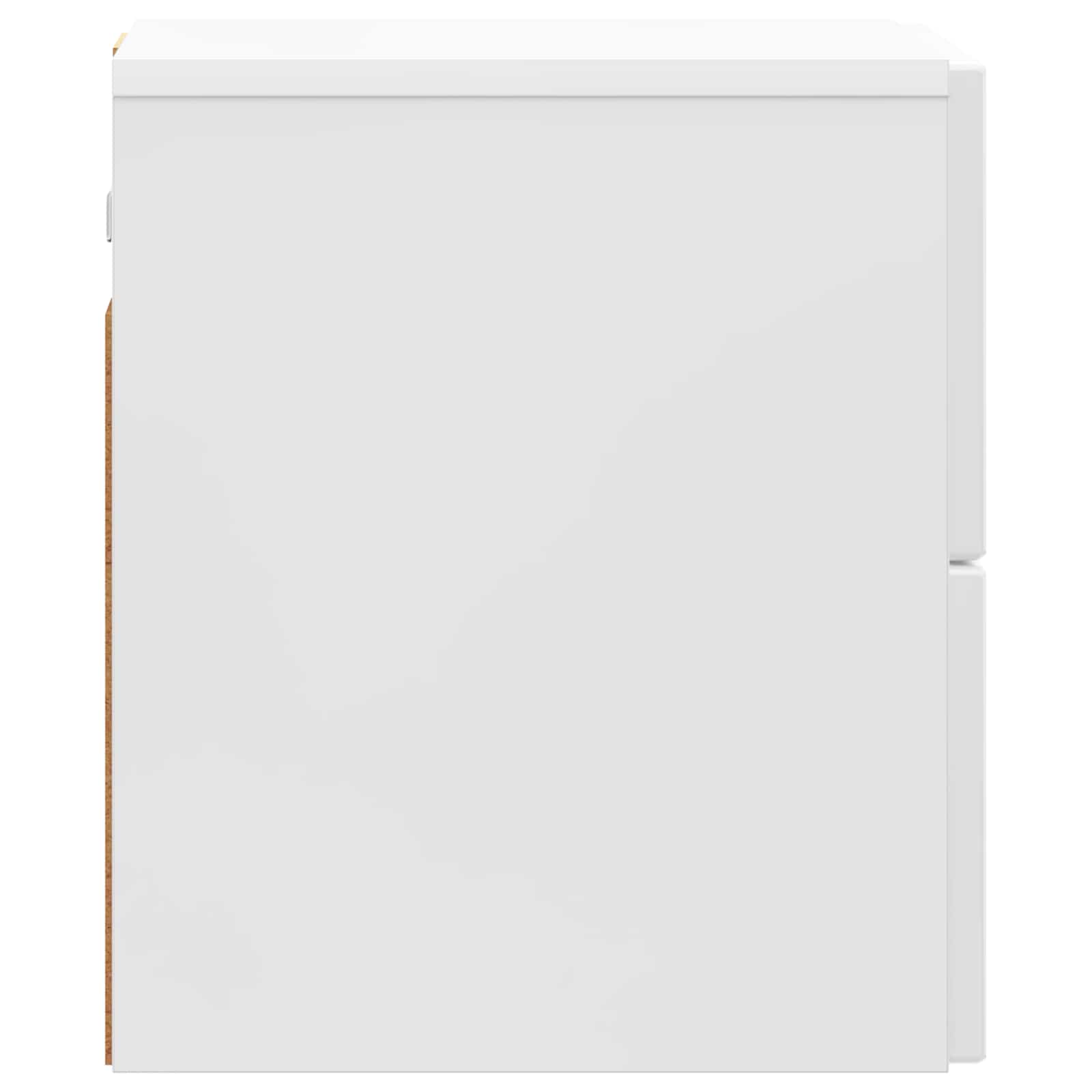 vidaXL Wall-Mounted Bedside Cabinet High Gloss White 33 x 34.5 x 40 cm 6