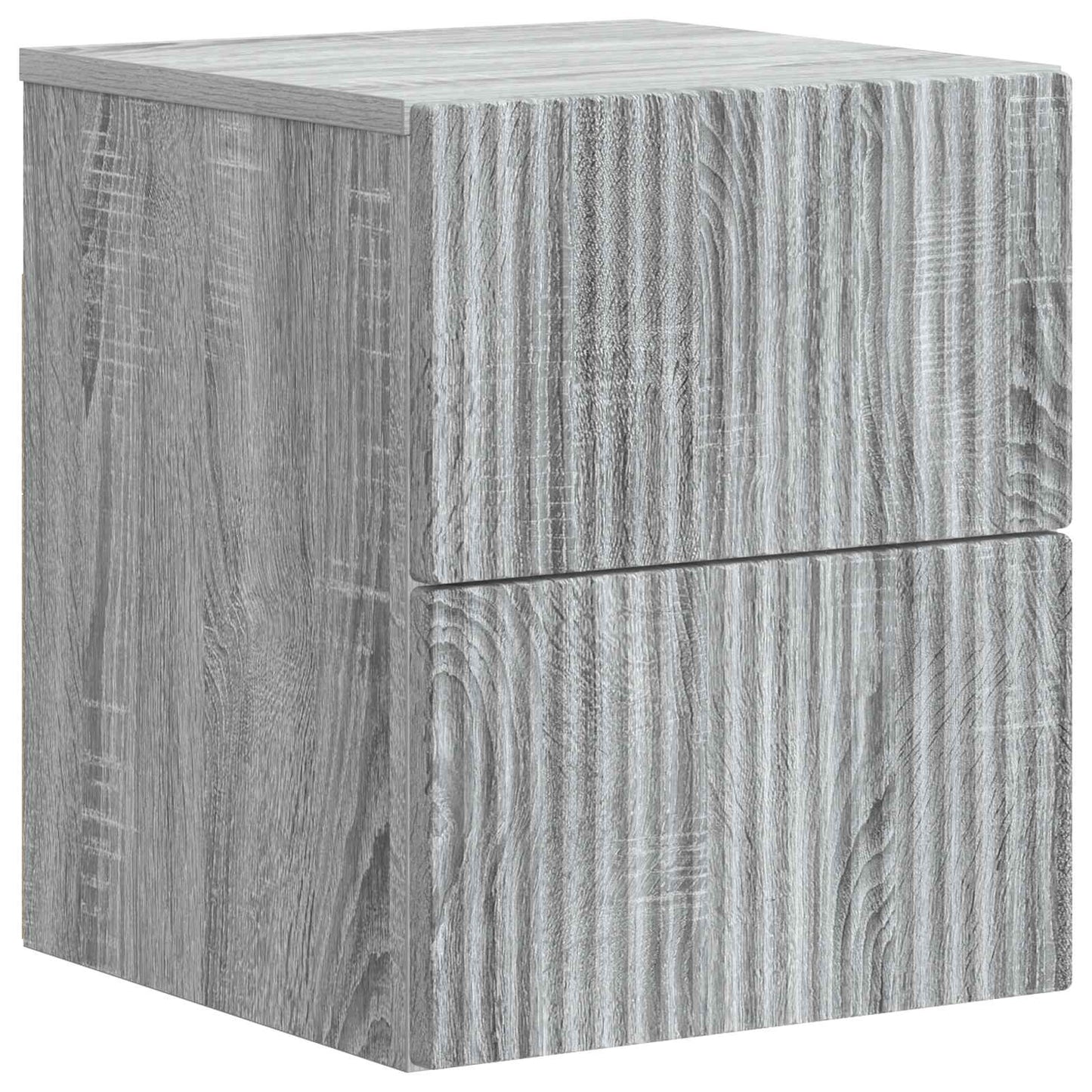 vidaXL Wall-Mounted Bedside Cabinet Grey Sonoma 33 x 34.5 x 40 cm 2