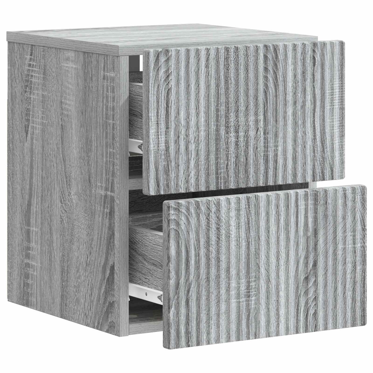 vidaXL Wall-Mounted Bedside Cabinet Grey Sonoma 33 x 34.5 x 40 cm 4