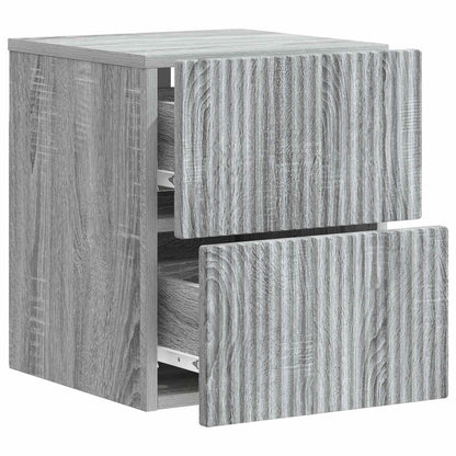 vidaXL Wall-Mounted Bedside Cabinet Grey Sonoma 33 x 34.5 x 40 cm 4