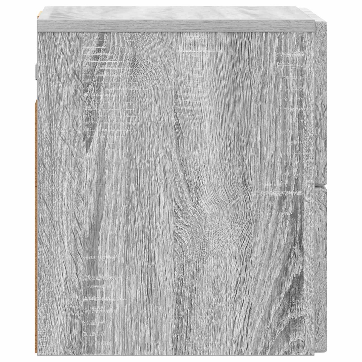 vidaXL Wall-Mounted Bedside Cabinet Grey Sonoma 33 x 34.5 x 40 cm 6