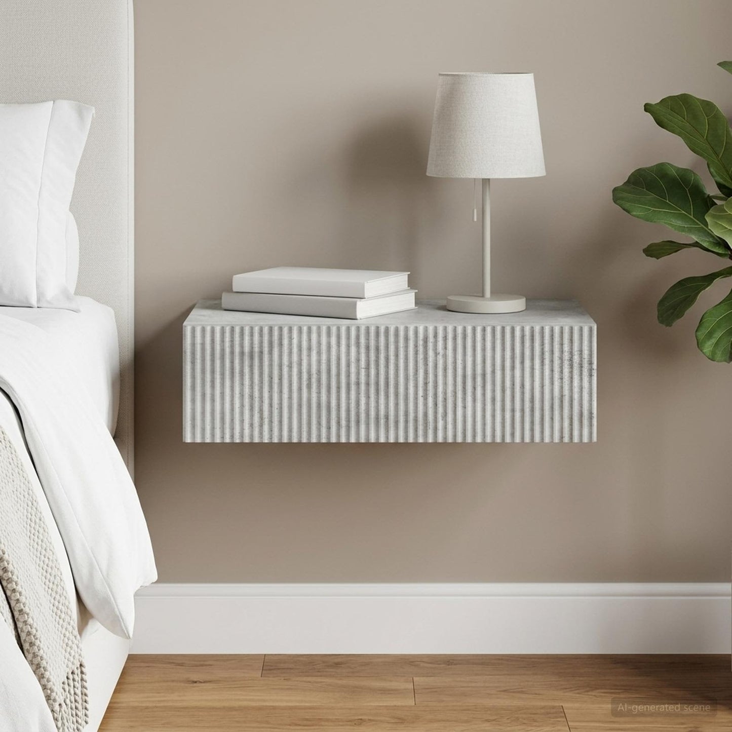 vidaXL Wall-Mounted Side Table 87.5 x 34.5 x 17 cm Engineered Wood 1
