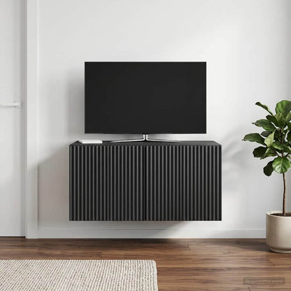 vidaXL Wall-Mounted TV Cabinet 59.5 x 41 x 30 cm Black Engineered Wood 4
