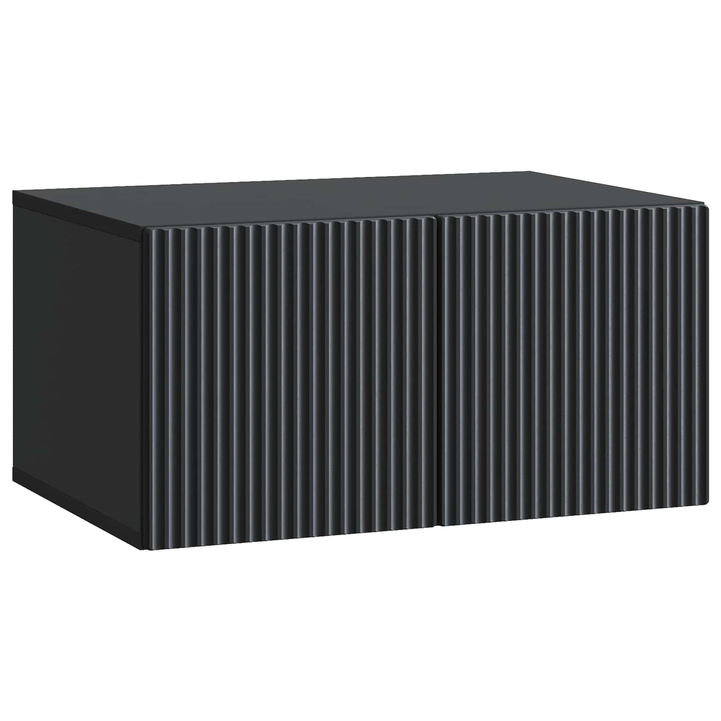 vidaXL Wall-Mounted TV Cabinet 59.5 x 41 x 30 cm Black Engineered Wood 2