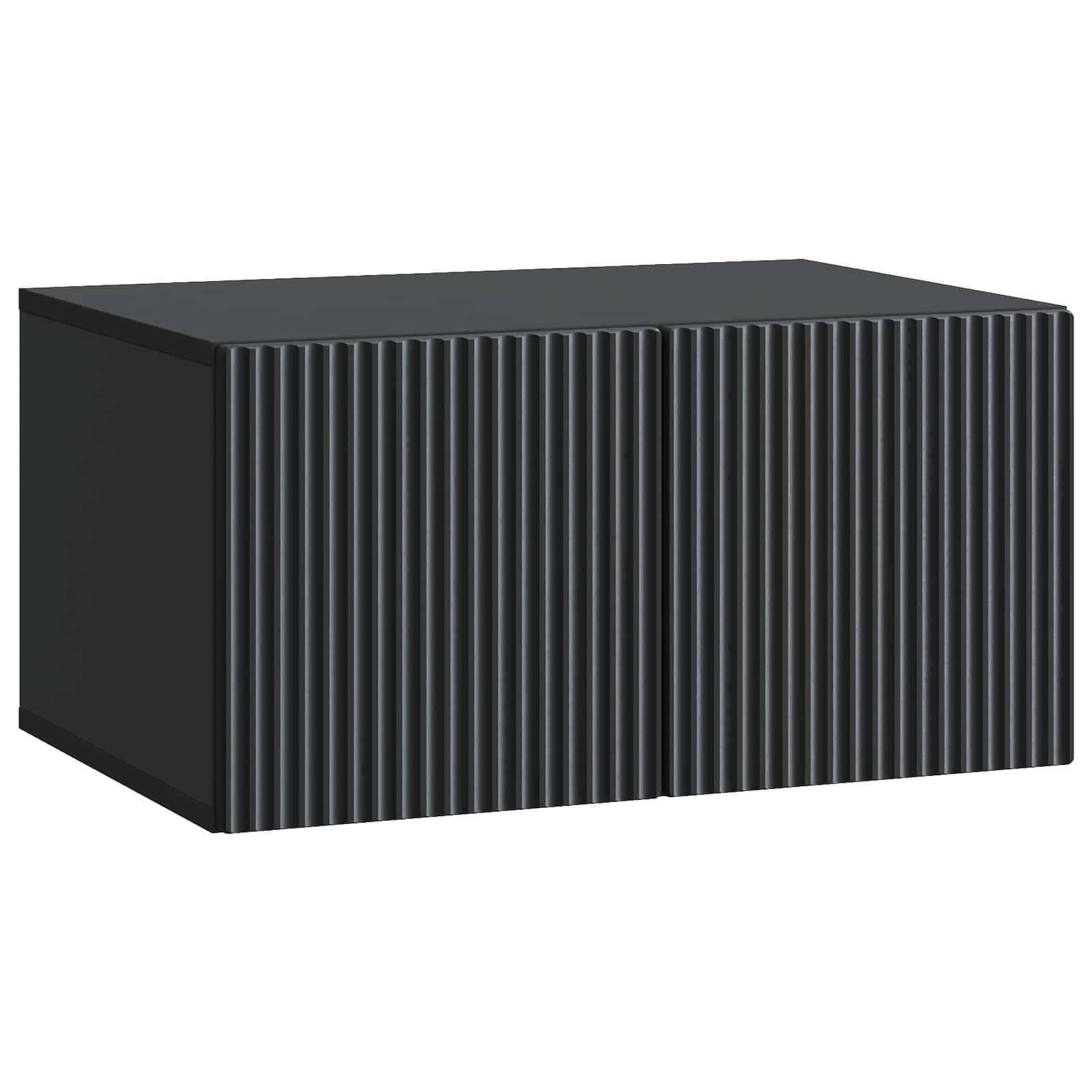 vidaXL Wall-Mounted TV Cabinet 59.5 x 41 x 30 cm Black Engineered Wood 2