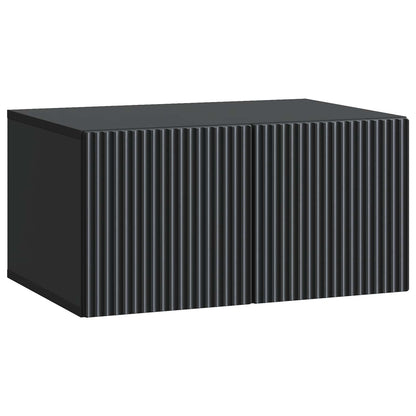 vidaXL Wall-Mounted TV Cabinet 59.5 x 41 x 30 cm Black Engineered Wood 2