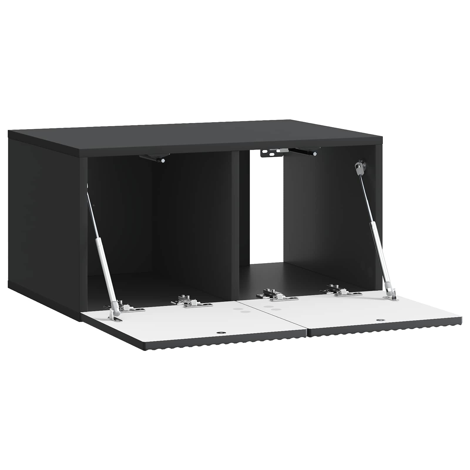 vidaXL Wall-Mounted TV Cabinet 59.5 x 41 x 30 cm Black Engineered Wood 5