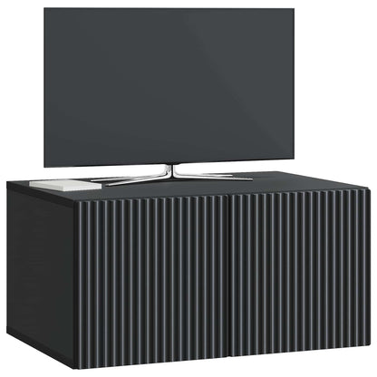 vidaXL Wall-Mounted TV Cabinet 59.5 x 41 x 30 cm Black Engineered Wood 3