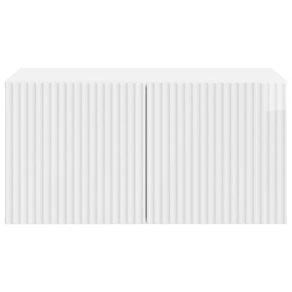 vidaXL Wall-Mounted TV Cabinet 59.5 x 41 x 30 cm High Gloss White 6