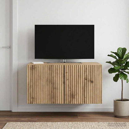 vidaXL Wall-Mounted TV Cabinet 59.5 x 41 x 30 cm Artisan Oak 4