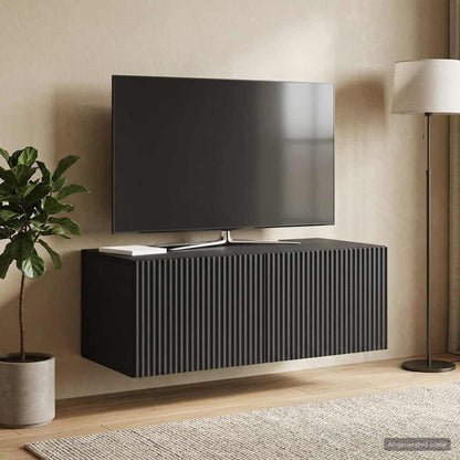 vidaXL Wall-Mounted TV Cabinet 78.5 x 41 x 30 cm Black Engineered Wood 4