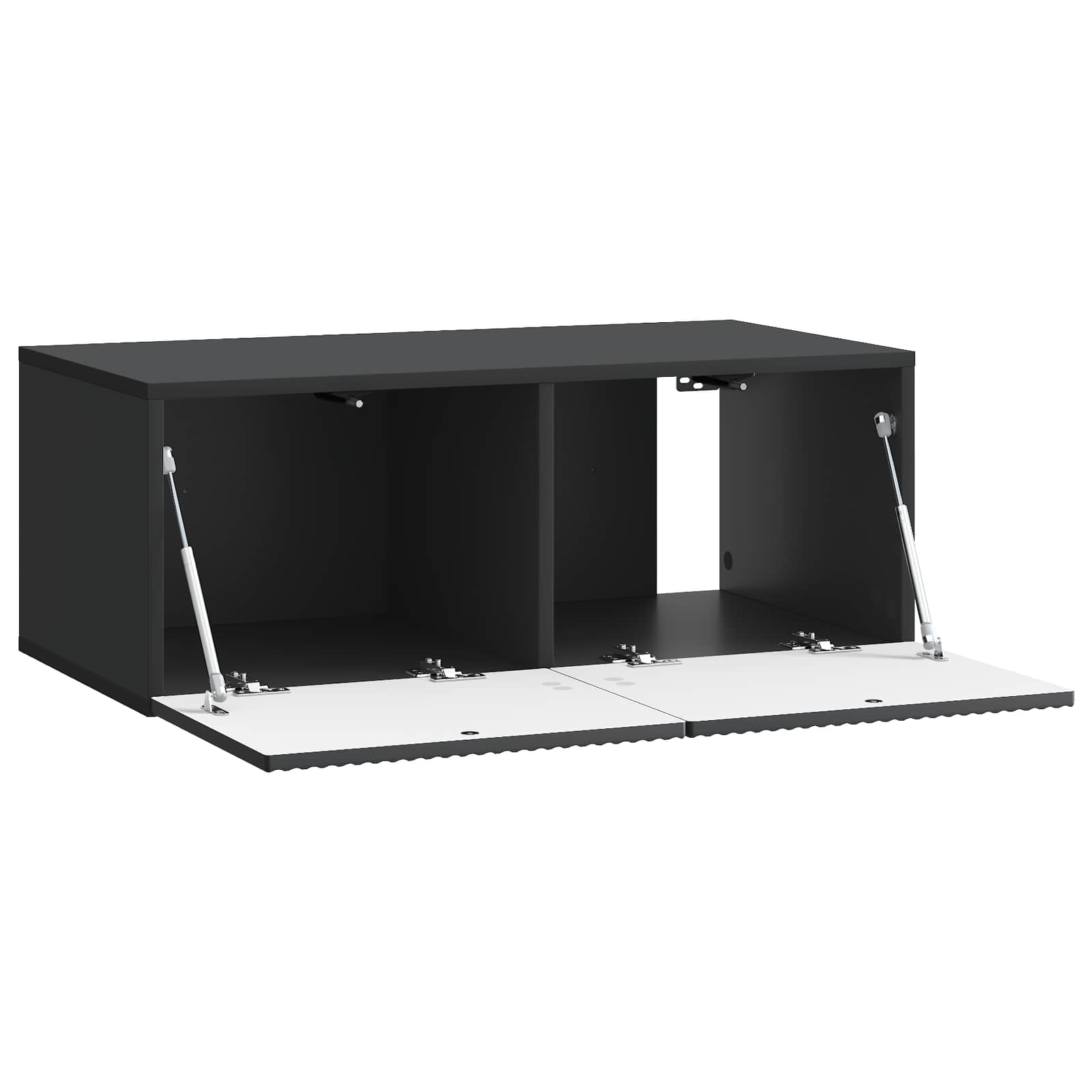 vidaXL Wall-Mounted TV Cabinet 78.5 x 41 x 30 cm Black Engineered Wood 5